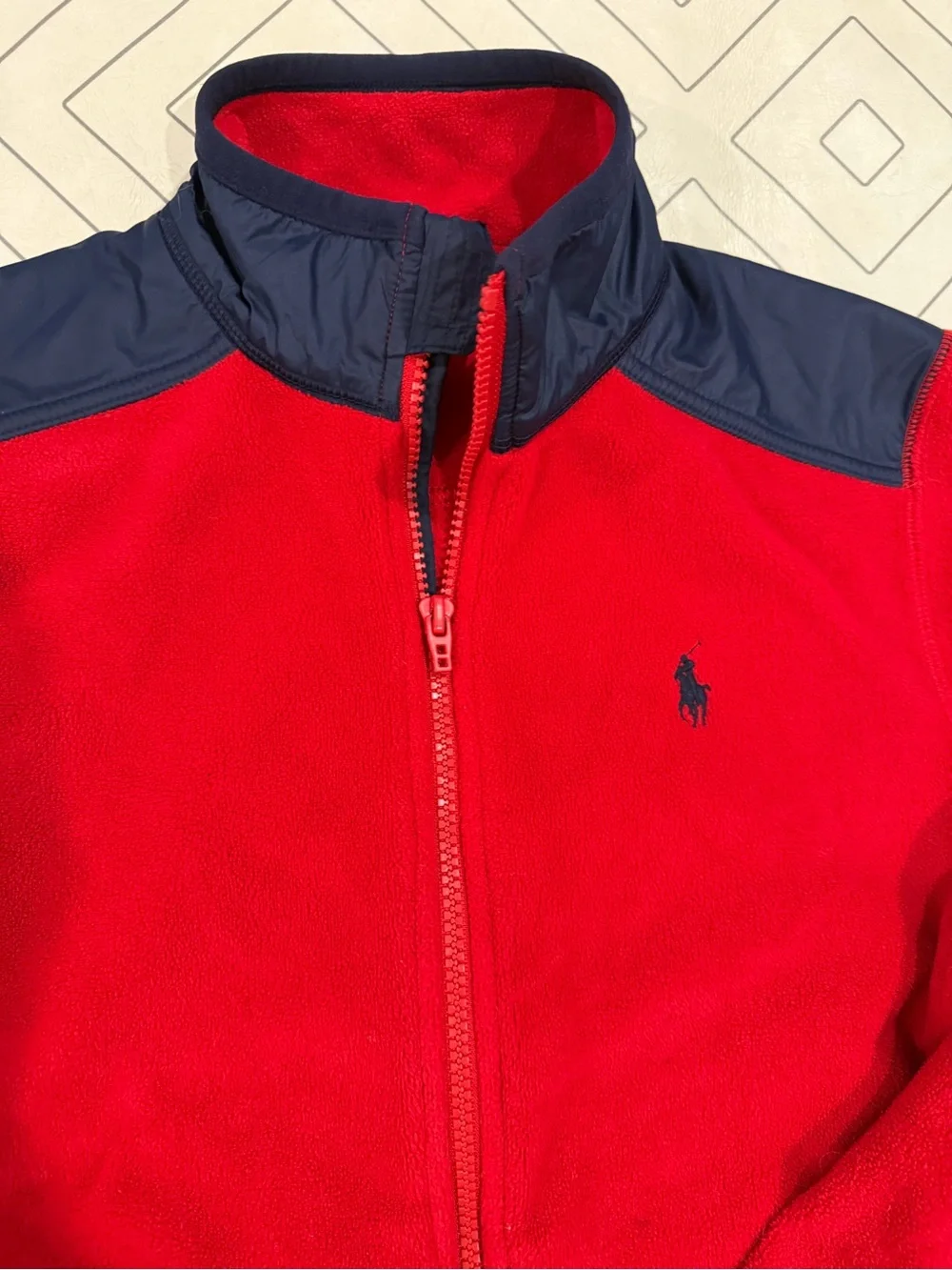 Polo by Ralph Lauren Kids Red & Navy Fleece Zip Jacket